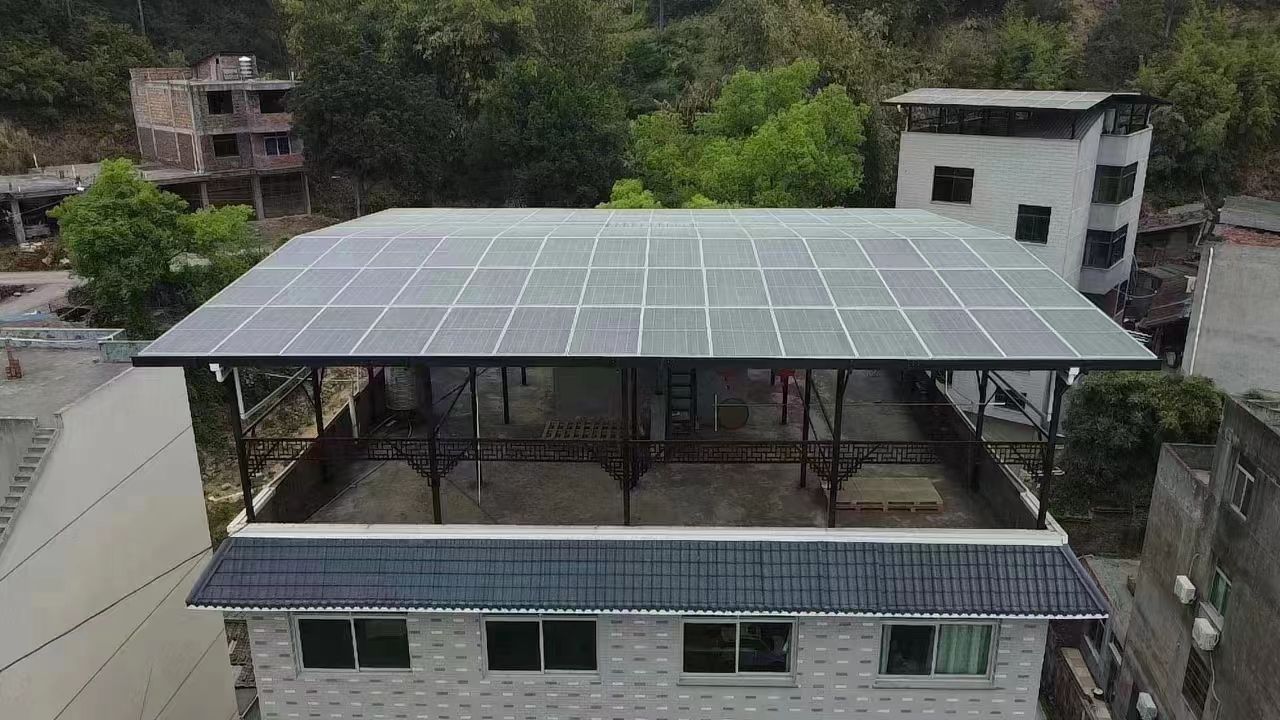 巢湖15kw+10kwh自建别墅家庭光伏储能系统